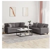 Image de Ensemble de canapés 2 pcs avec coussins gris similicuir