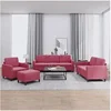 Image de 4-delige Loungeset fluweel wijnrood3201948