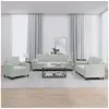 Image de Ensemble de canapés 3 pcs avec coussins gris clair velours