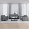 Image de Ensemble de canapés 3 pcs avec coussins gris foncé velours