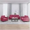 Image de Salon de jardin modulable rotin rouge 3 pieces