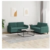Image de Ensemble de canapés 2 pcs vert foncé velours