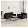 Image de Ensemble de canapés 2 pcs noir velours