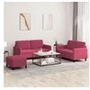 Image de 3-delige Loungeset fluweel wijnrood3201988