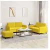 Image de Ensemble de canapés 3 pcs jaune velours