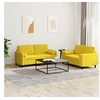 Image de Ensemble de canapés 2 pcs avec coussins jaune velours3202000