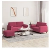 Image de 3-delige Loungeset met kussens fluweel wijnrood3202008
