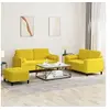 Image de Ensemble de canapés 3 pcs avec coussins jaune velours