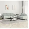Image de Ensemble de canapés 2 pcs gris clair velours
