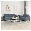 Image de Ensemble de canapés 2 pcs gris foncé velours