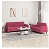 Image de Ensemble de canapés 2 pcs rouge bordeaux velours3202018