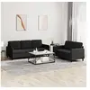 Image de Ensemble de canapés 2 pcs noir velours