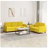Image de Ensemble de canapés 2 pcs jaune velours
