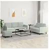 Image de Ensemble de canapés 3 pcs gris clair velours3202024