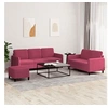 Image de Ensemble de canapés 3 pcs rouge bordeaux velours