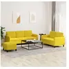 Image de Ensemble de canapés 3 pcs jaune velours