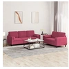Image de Ensemble de canapés 2 pcs avec coussins rouge bordeaux velours3202038