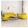 Image de Ensemble de canapés 3 pcs avec coussins jaune velours