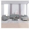 Image de Ensemble de canapés 3 pcs avec coussins Gris clair Tissu