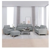 Image de Ensemble de canapés 4 pcs avec coussins Gris clair Tissu