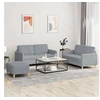 Image de Ensemble de canapés 3 pcs avec coussins Gris clair Tissu