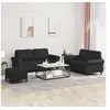 Image de 3-delige Loungeset met kussens kunstleer zwart3202155