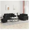 Image de 3-delige Loungeset met kussens kunstleer zwart3202165