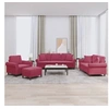Image de Ensemble de canapés 4 pcs avec coussins rouge bordeaux velours