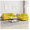 Image de Ensemble de canapés 2 pcs avec coussins jaune velours3202236