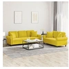 Image de Ensemble de canapés 2 pcs avec coussins jaune velours3202276