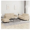Image de Canape angle fixe 2 places en tissu beige 77 x 170 x 80 cm
