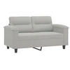Image de 3-delige Loungeset met kussens microvezelstof lichtgrijs3202333