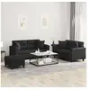 Image de 3-delige Loungeset met kussens kunstleer zwart3202377
