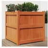 Image de Jardinière cire marron 60x60x60 cm bois de pin massif