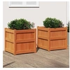 Image de Jardinières 2 pcs cire marron bois de pin massif 837429