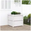Image de Jardinière d extérieur blanc 70x70x70 cm bois de pin massif