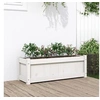 Image de Jardinière blanc 90x31x31 cm bois massif de pin 837451