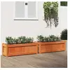 Image de Jardinières 2 pcs cire marron bois de pin massif