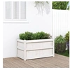 Image de Jardinière d'extérieur blanc 90x50x50 cm bois de pin massif 837461