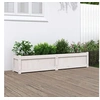 Image de Jardinière blanc 150x31x31 cm bois massif de pin