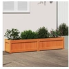 Image de Jardinière cire marron 150x31x31 cm bois de pin massif