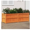 Image de Jardinière cire marron 150x50x50 cm bois de pin massif