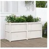 Image de Jardinière blanc 150x50x70 cm bois de pin massif 837490