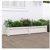 Image de Jardinière blanc 180x31x31 cm bois de pin massif