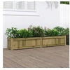 Image de Jardinière, Lit Surélevé, Bac à Fleurs, Pot de Plantes, Boîte à Fleurs Jardin Patio Terrasse Balcon, Marron Bois de 837502