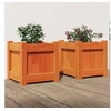Image de Jardinières 2 pcs cire marron bois de pin massif