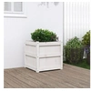 Image de Jardinière blanc 50x50x50 cm bois de pin massif