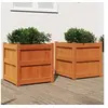 Image de Jardinières 2 pcs cire marron bois de pin massif 837419