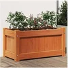 Image de Jardinière cire marron 60x31x31 cm bois de pin massif