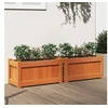Image de Jardinières 2 pcs cire marron bois de pin massif
